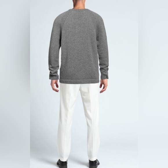 Versace men’s cashmere Greca melange sweater in grey NWT - Picture 3 of 11